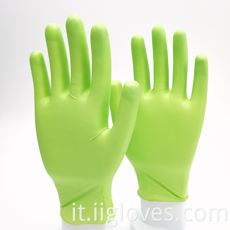 Produttori guanti in nitrile senza polvere guanti di sicurezza usa e getta